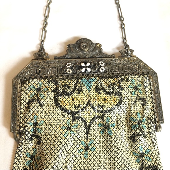 Antique Mandalian Mesh Flapper Purse - Mosaic Design - Picture 3 of 14